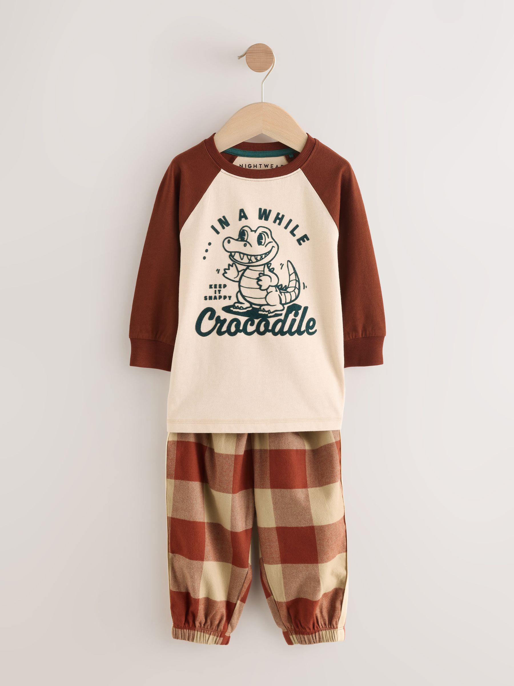 Groen/blauw/rood - Pyjama met geweven onderkant 3 Pack (9mths-12yrs)