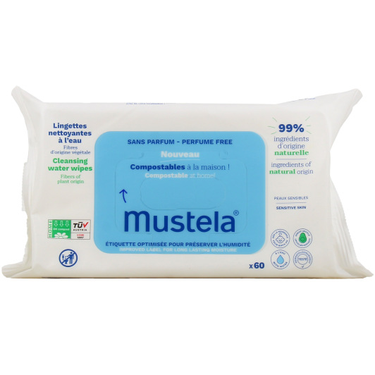 Mustela Lingettes Nettoyantes à l'Eau