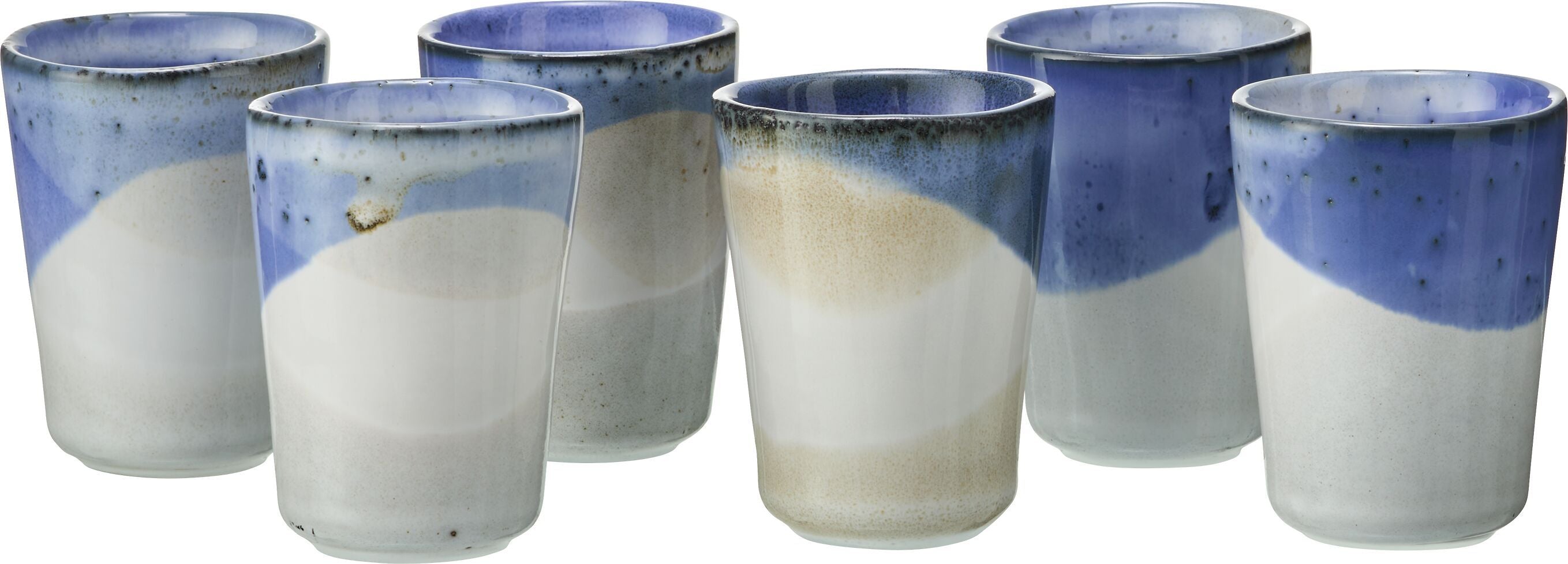 TERRAFINA Espressotassen-Set - Beige, Blau / H: 7.0 cm