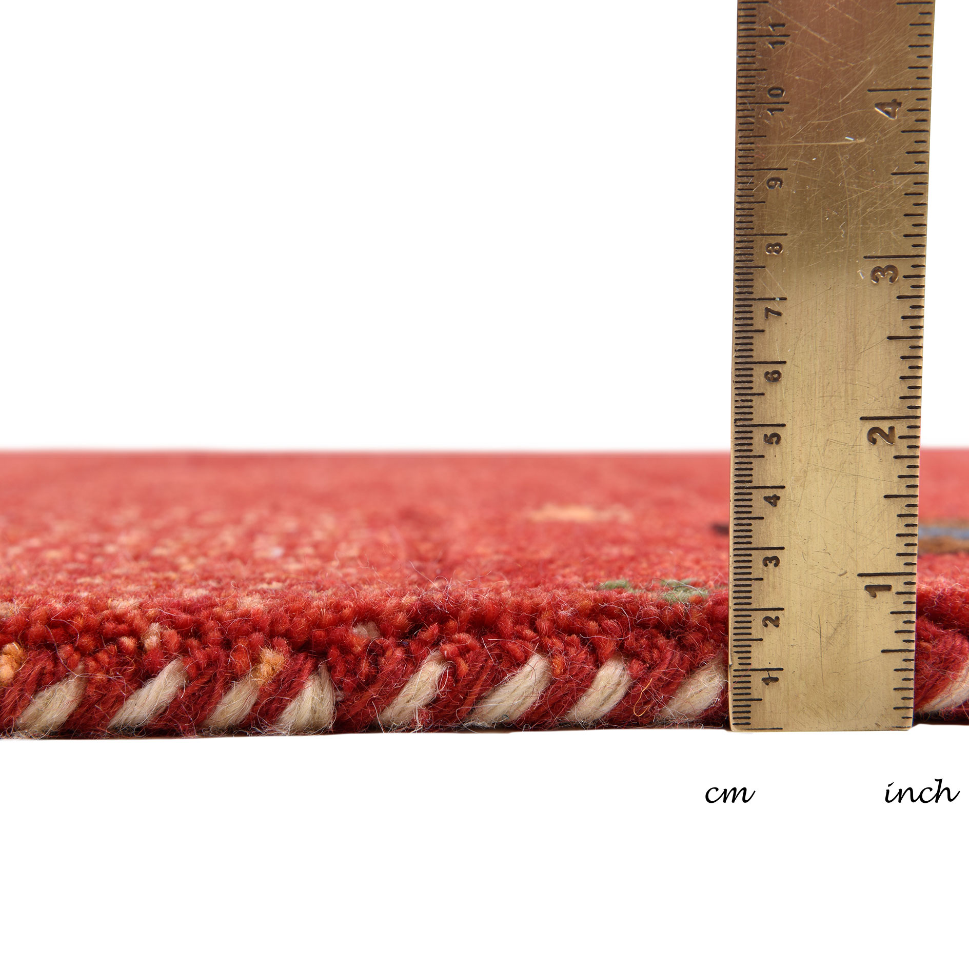 Teppich DENVER - rot - Schurwolle - Ø 150 cm