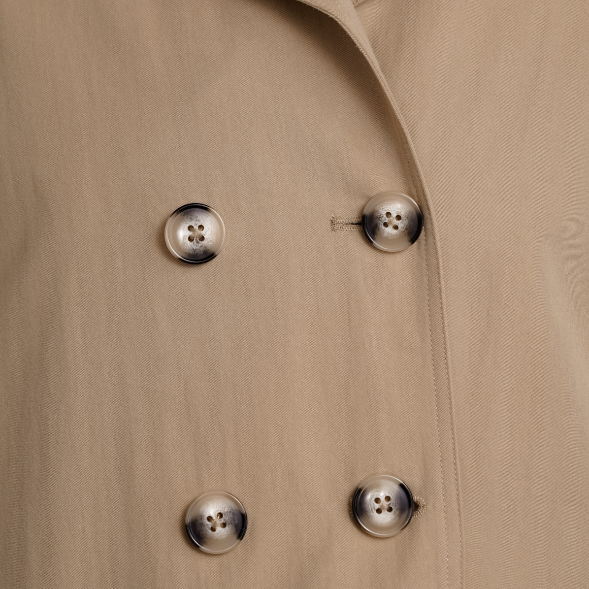 Damen Trenchjacke mit doppelten Knöpfen beige