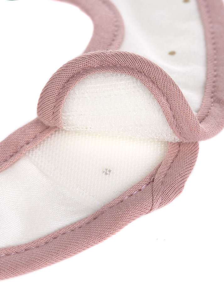 Klett-Lätzchen ABOUT FRIENDS – CHINCHILLA 5er-Pack in rosa/weiß