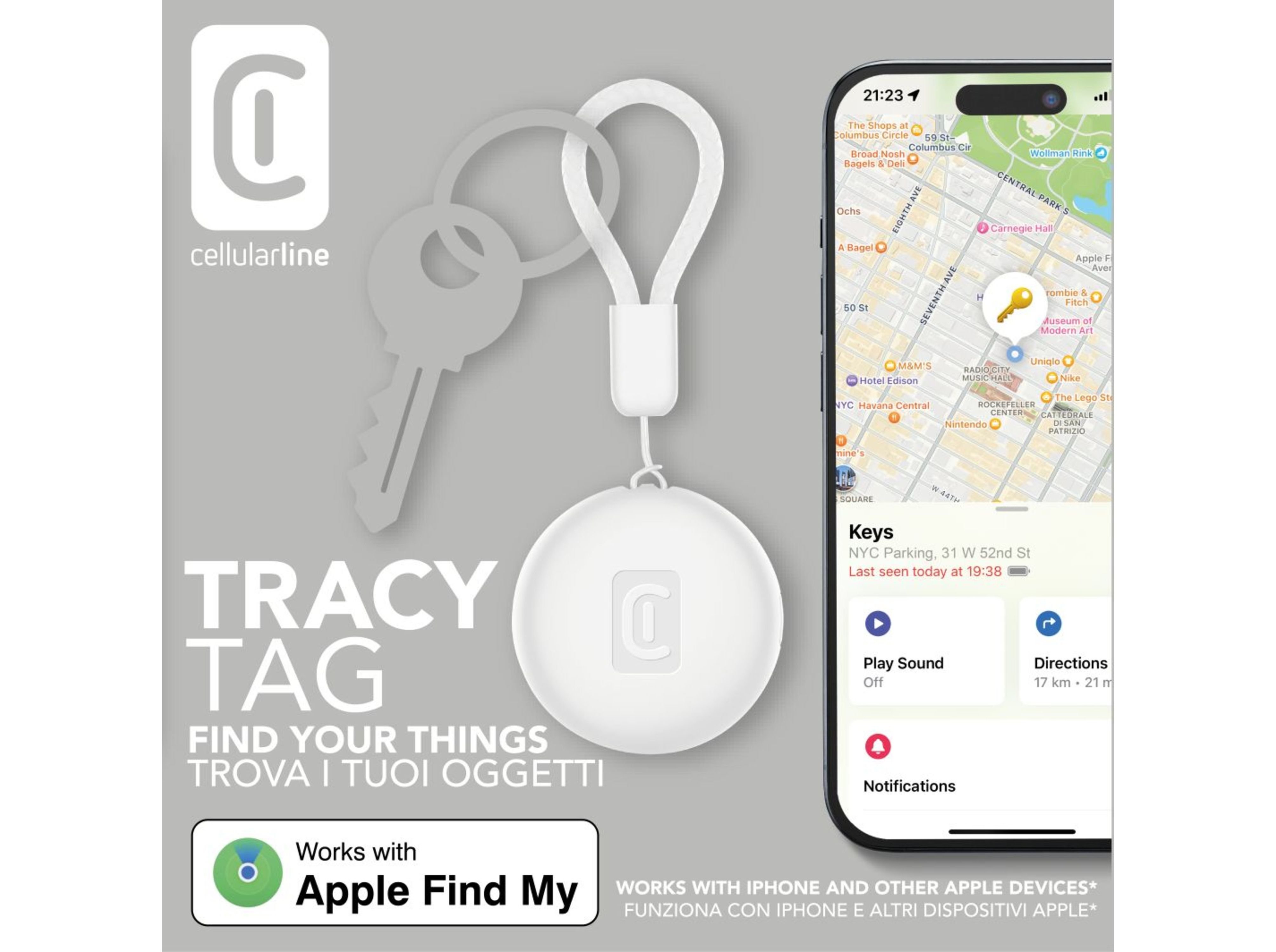 BT FINDER TRACY TAG CL BRANCO