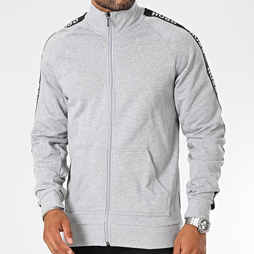 Veste Zippée A Bandes Sporty Logo 50496985 Gris Chiné