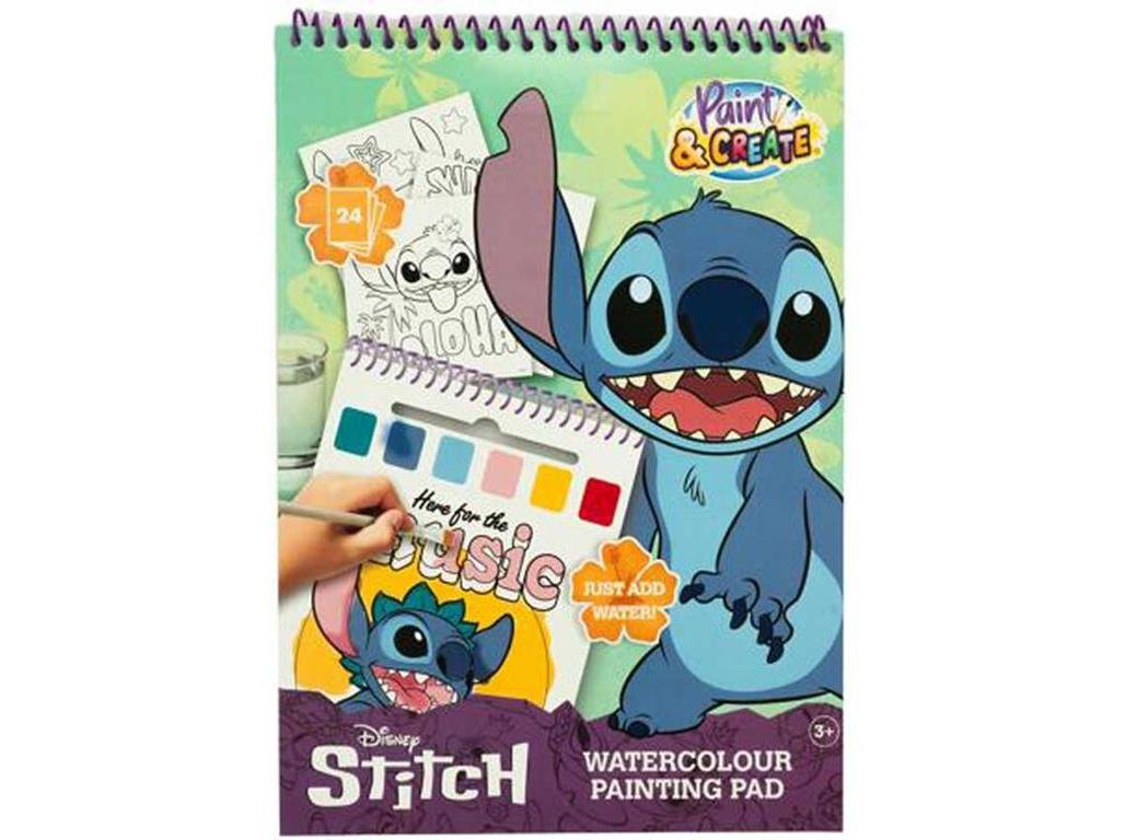 LIVRO COLORIR STITCH COM AGUARELAS
