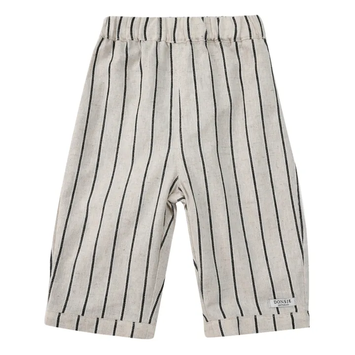 Donsje Pantalon Rayé Mink Lin | Ecru