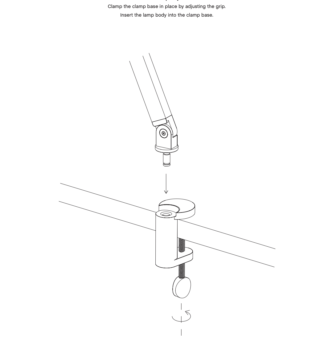 Bureaulamp PC Double arm Clamp Double arm Clamp soft black