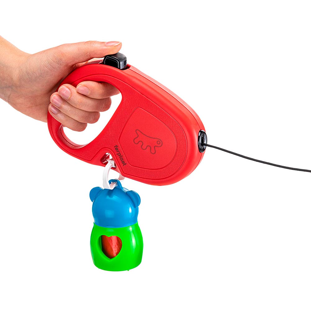 Laisse extensible pour chiens de taille moyenne flippy one cord m, cordon rétractable 5 m, max 20 kg, rouge