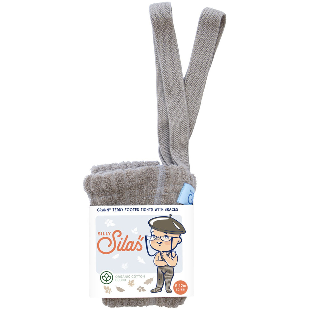 Køb Silly Silas Oyster Grey Granny Teddy strømpebukser