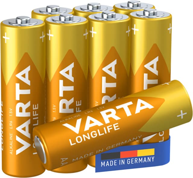Varta Longlife AA-batterier (8-pak)