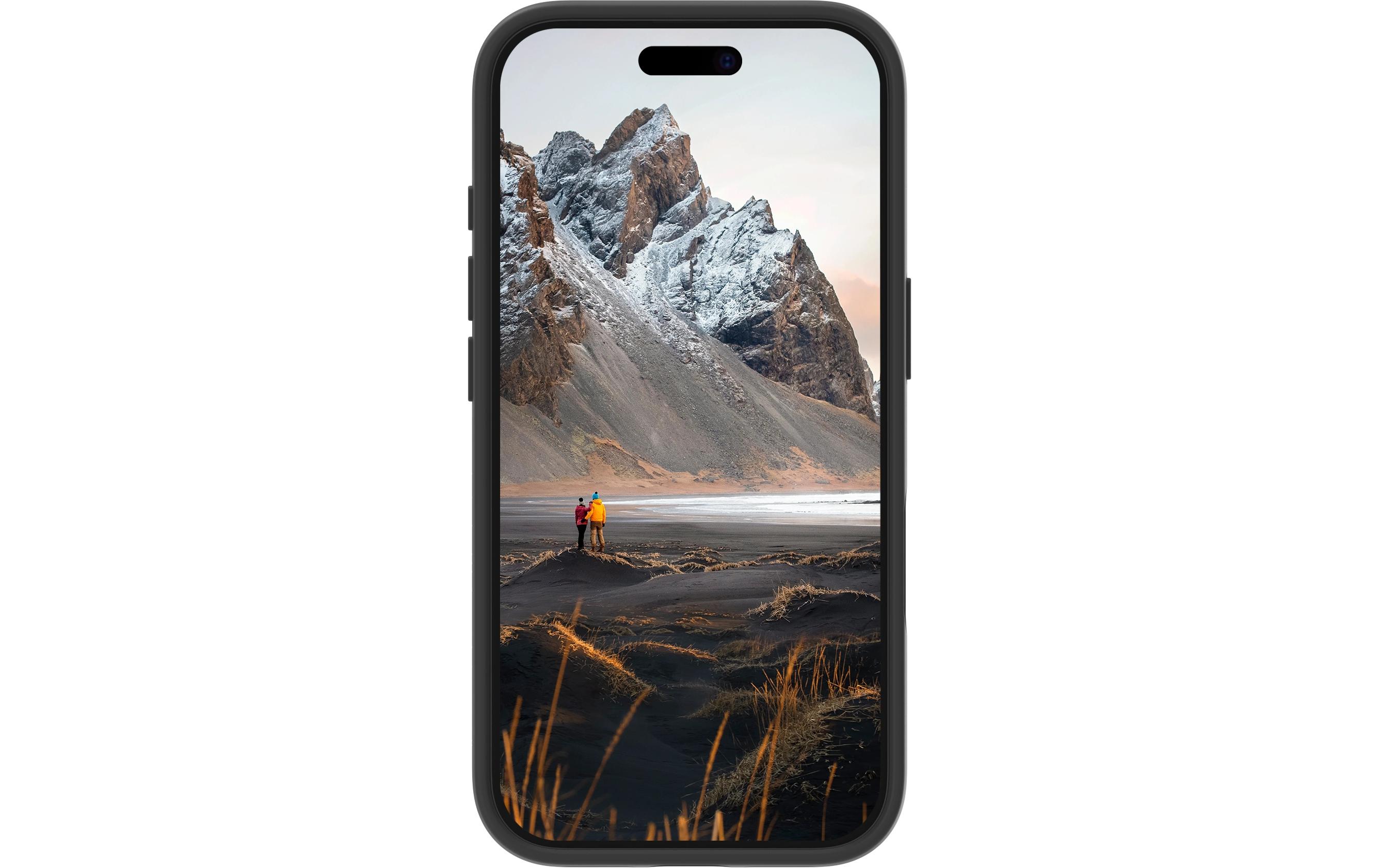 Back Cover Iceland Ultra D3O Kick iPhone 16 SchwarzMagSafe-kompatible Schutzhülle mit D3O-Schutz für das Apple iPhone 16