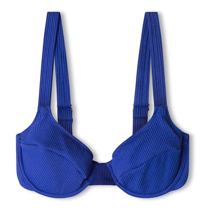 Zulu & Zephyr Haut de Maillot Marine Côtelé | Bleu