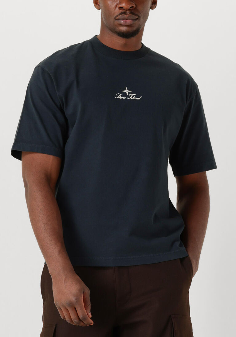 donkerblauwe stone island t-shirt ss t shirt
