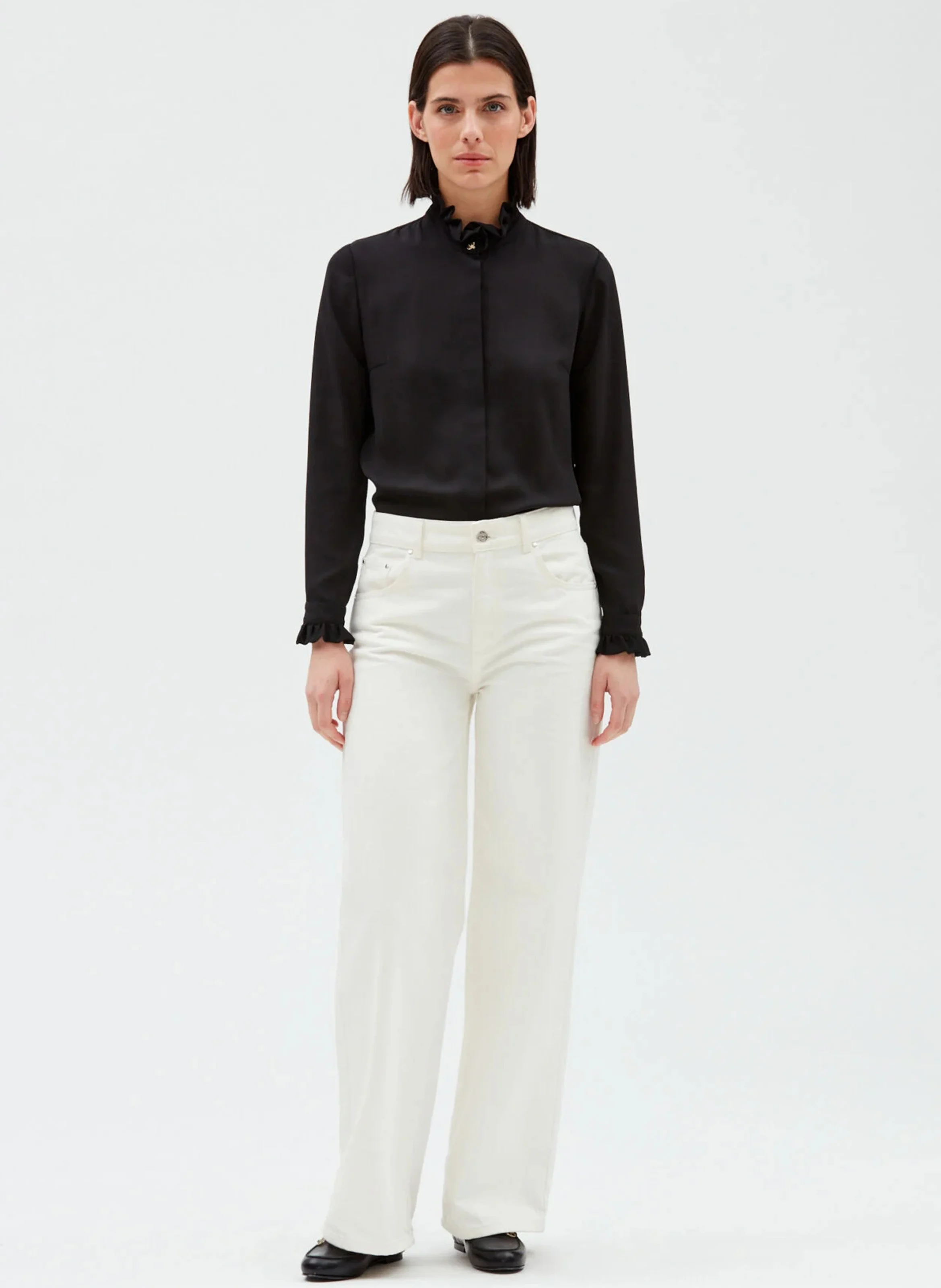 Chemise col victorien| Noir