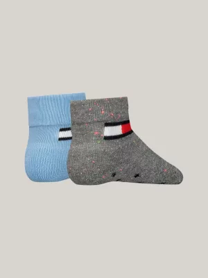 Pacote com 2 pares de meias clássicas antiderrapantes dobráveis