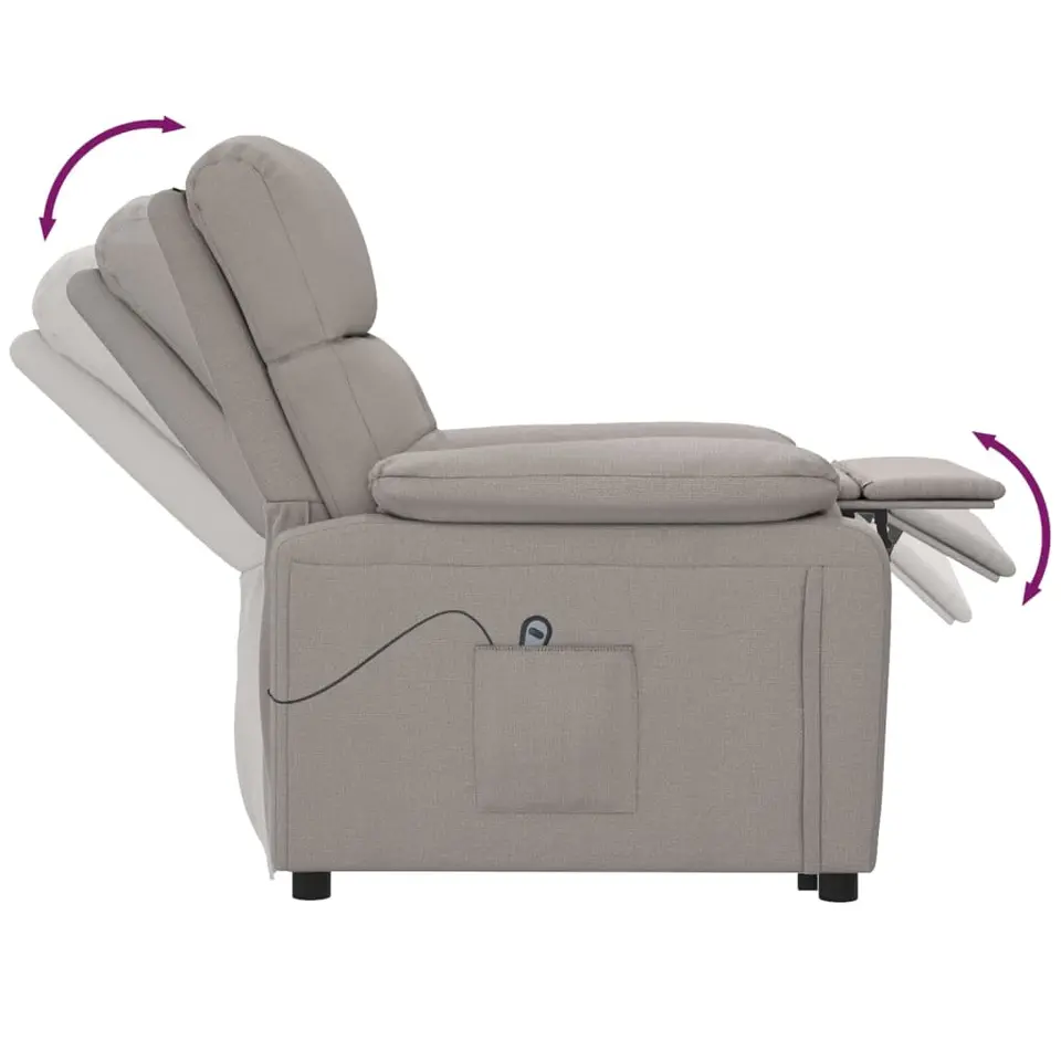 vidaXL - Fauteuil - Taupe - Stof