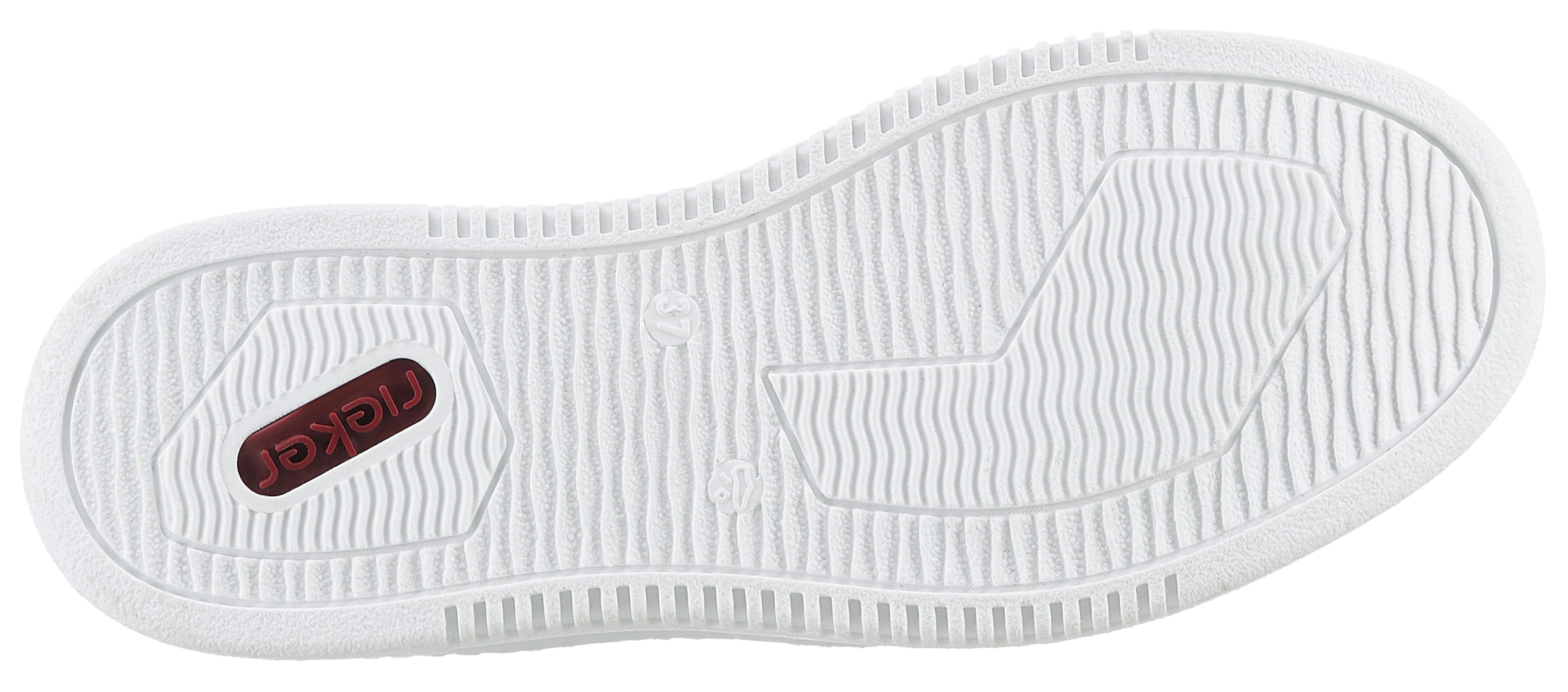 Rieker Plateausneaker  mit pastellfarbenen Kontrasten, Freizeitschuh, Halbschuh, Schnürschuh