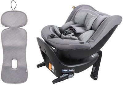 Beemoo Reverse i-Size Bakovervendt Bilstol inkl. Ventilerende Sittepute, Mineral Grey/Grey