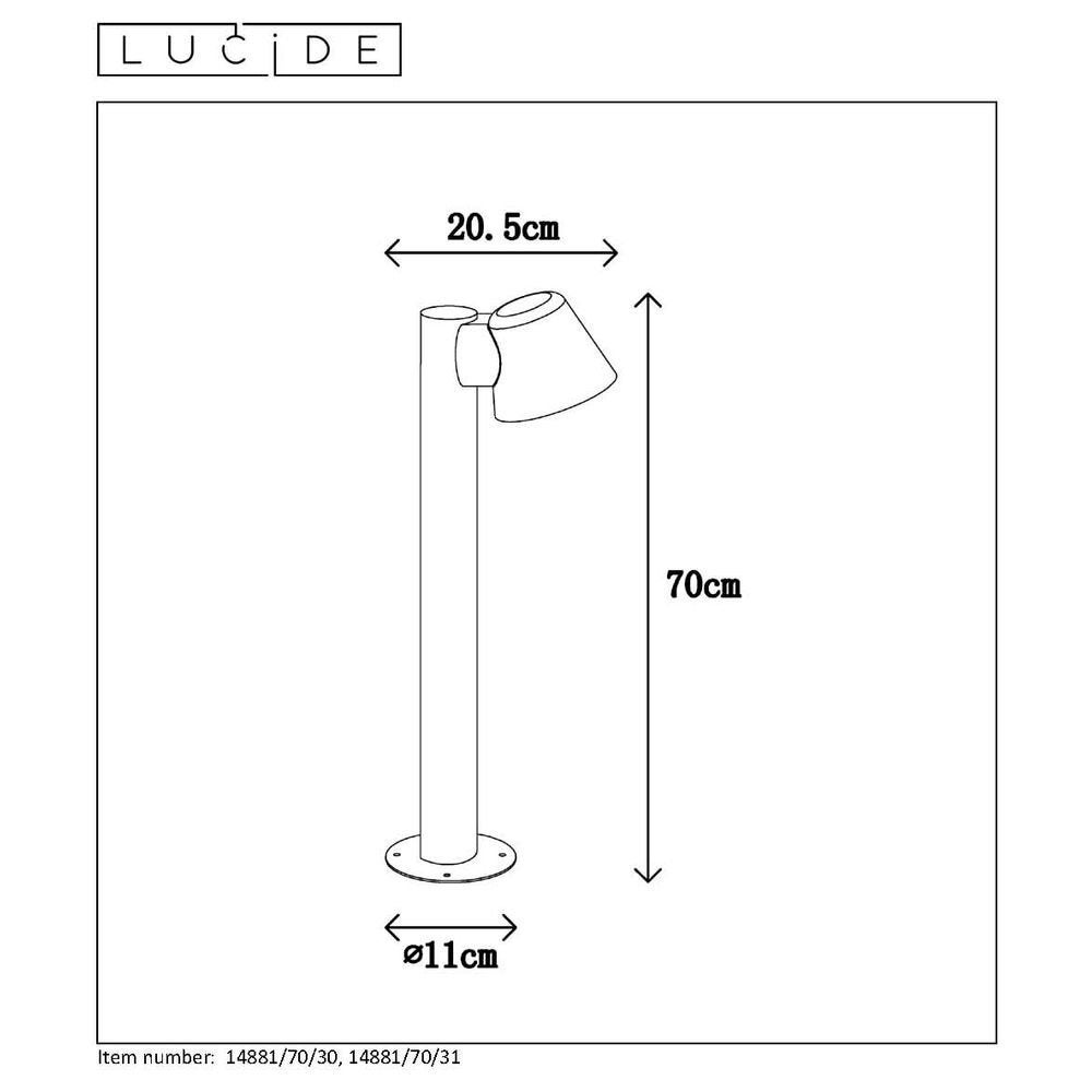 LED-padverlichting Dingo, H700mm in wit