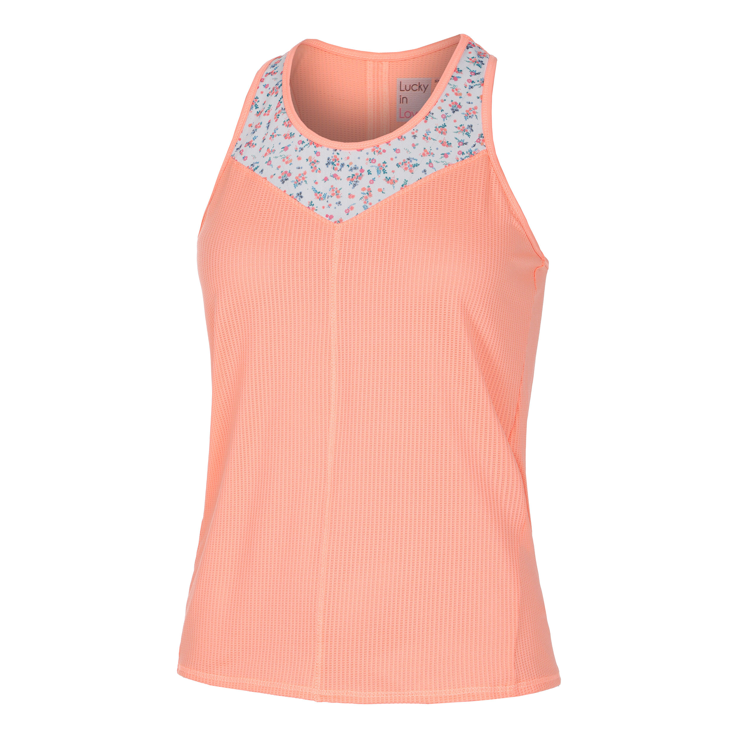 Lucky in Love Blossom Tie Back Débardeur Tank Top Femmes - Abricot, Multicouleur
