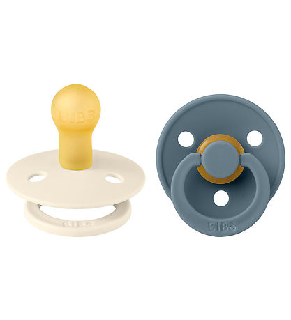 BIBS Colour Schnuller - 2er-Pack - Gr. 1 - Rund - Ivory/Petrol