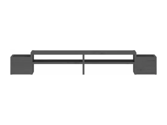 Support de moniteur Gris 100x27,5x15 cm Bois de pin solide