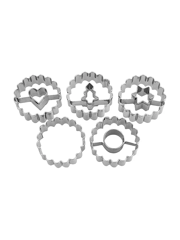 STAEDTER Ausstecher Set Spitzbuben 5Tlg. silber