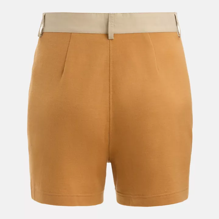 Shorts Timberland x Icebreaker Merino Terry Chino para Mulheres na cor Amarela