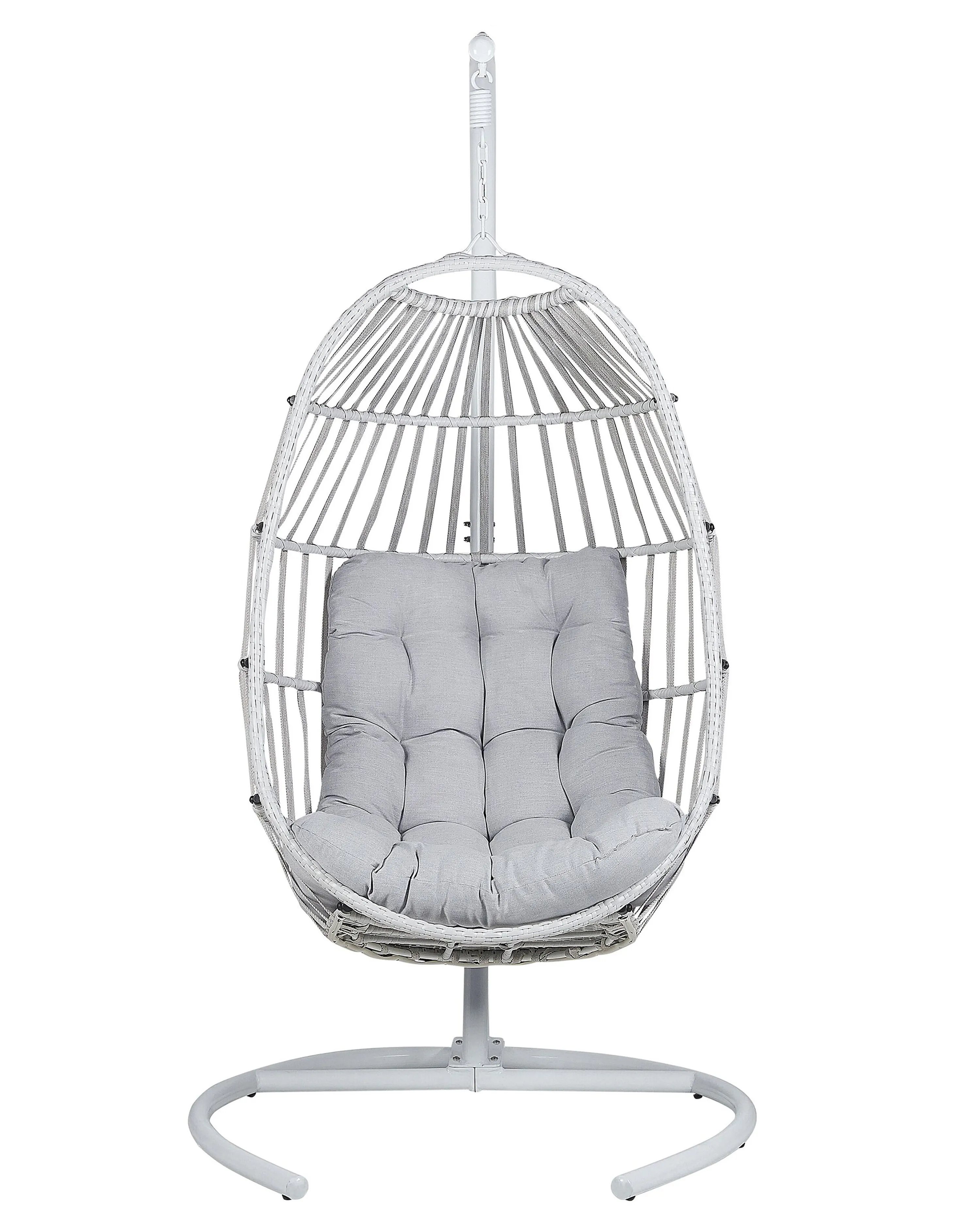 Hangstoel met standaard SESIA PE rotan Lichtgrijs