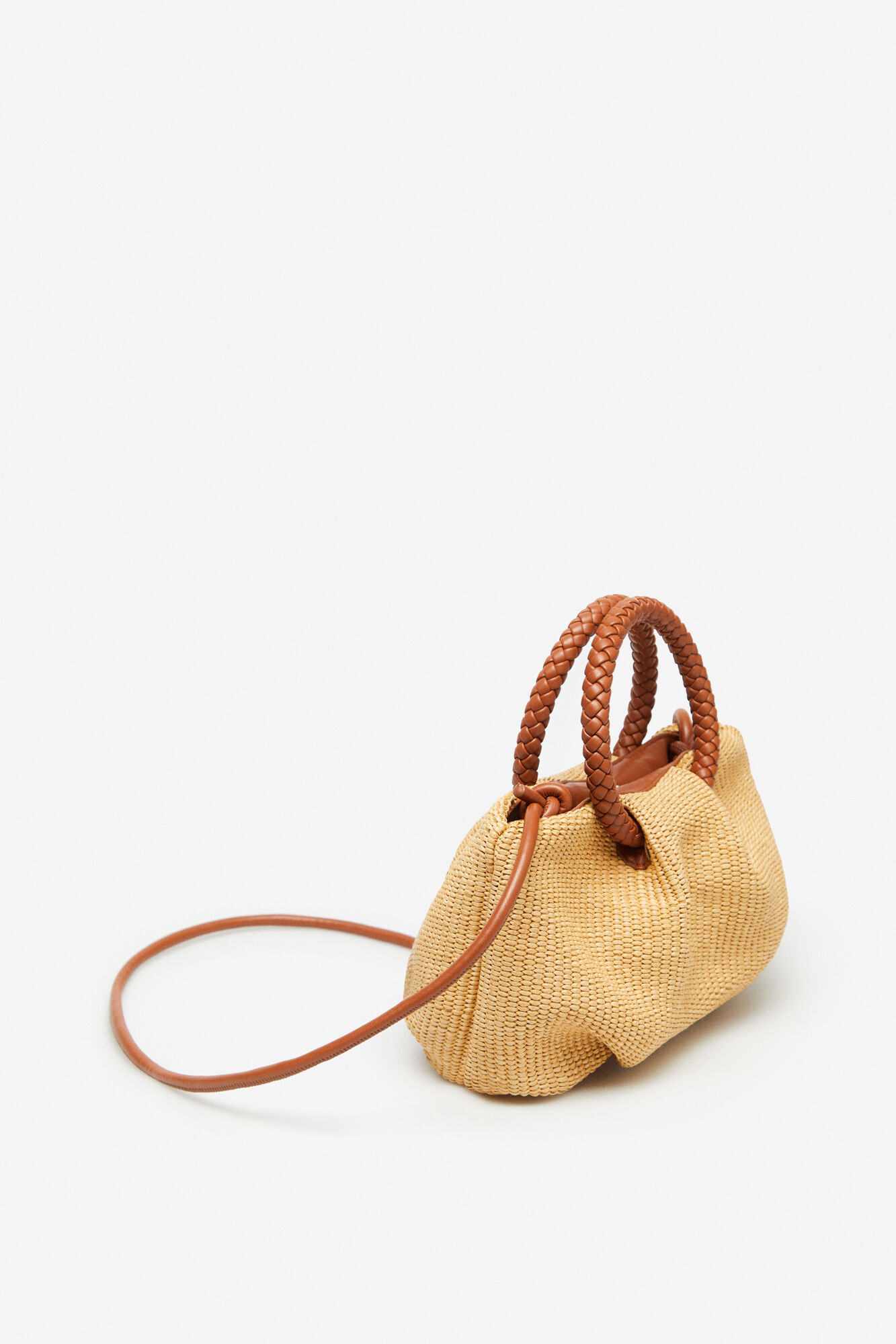 Bolso bandolera asa trenzada - Arena