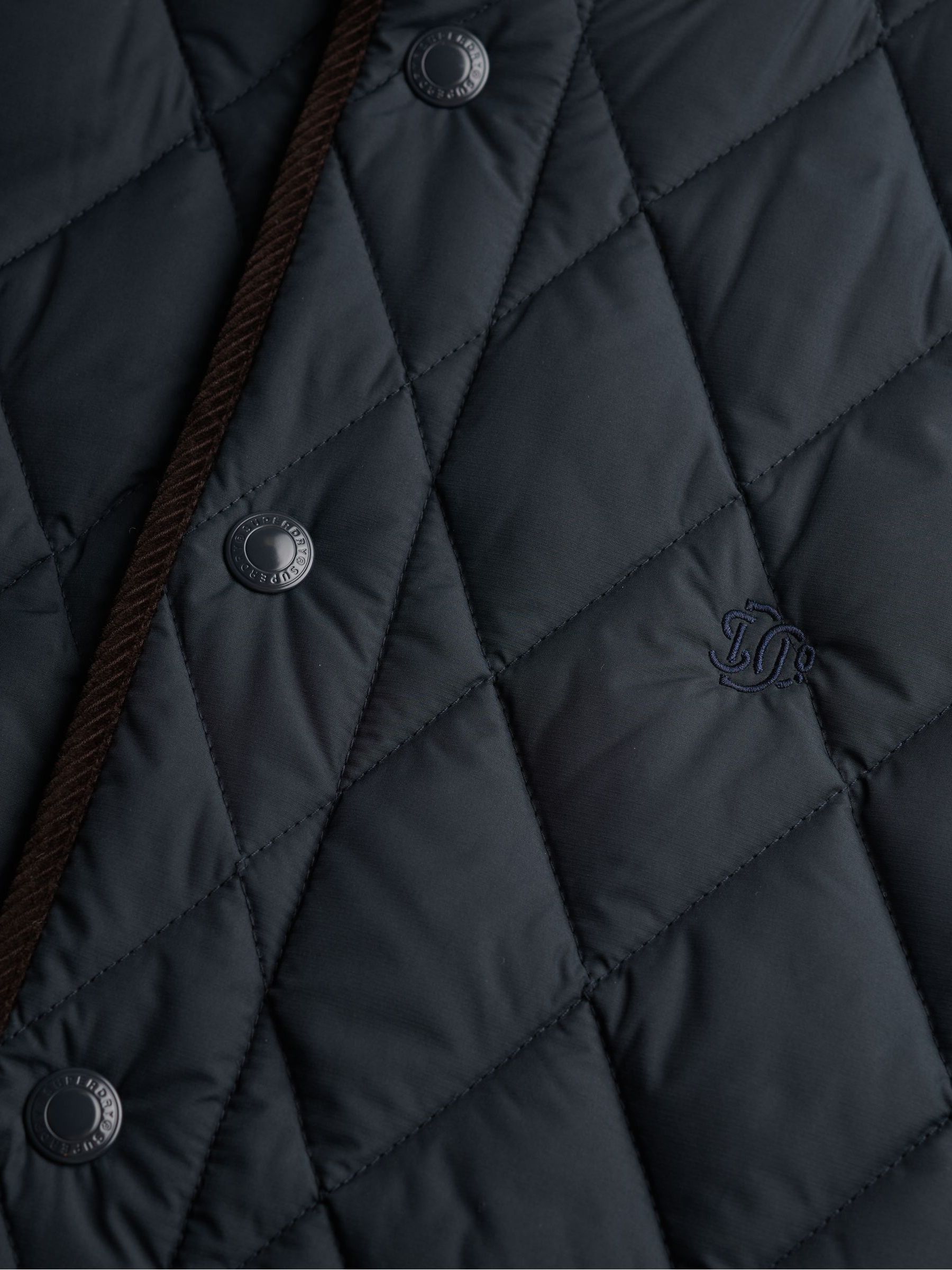 Blauw - Superdry Quilted Estate Gilet