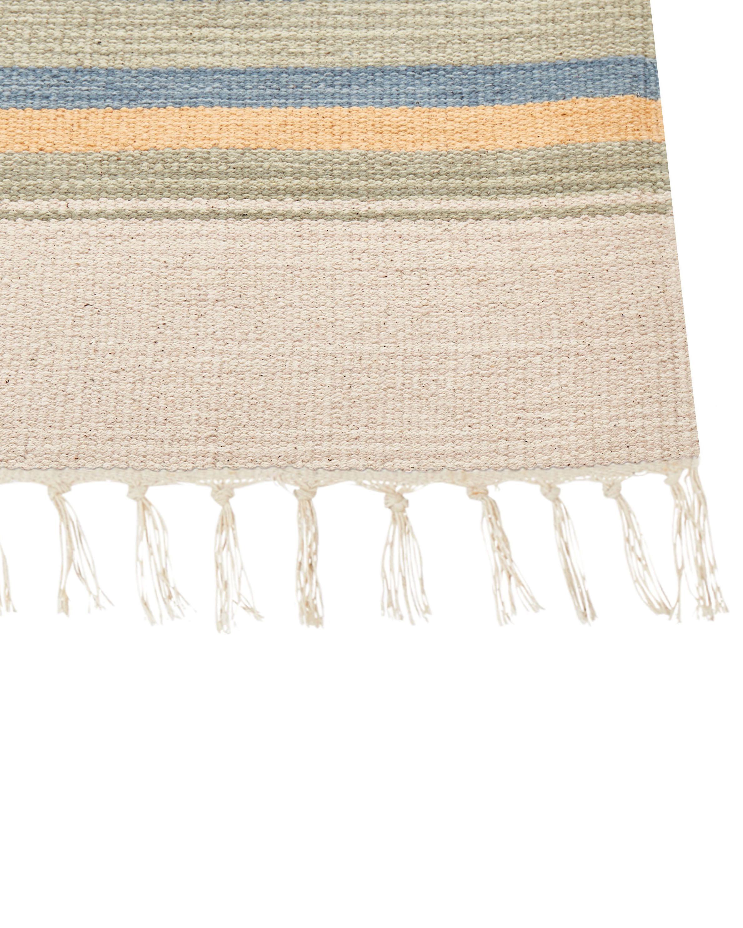 Vloerkleed APARAN Beige 200 x 300 cm Katoen Kelim