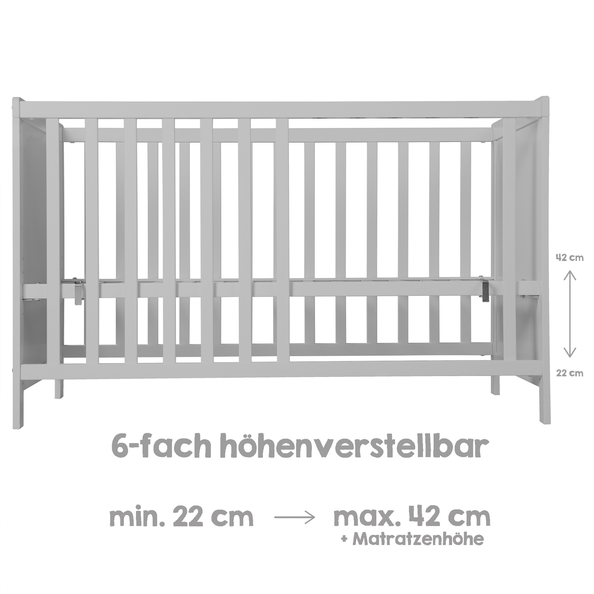 roba Beistellbett, 60 x 120 cm mit Matratze Universal
