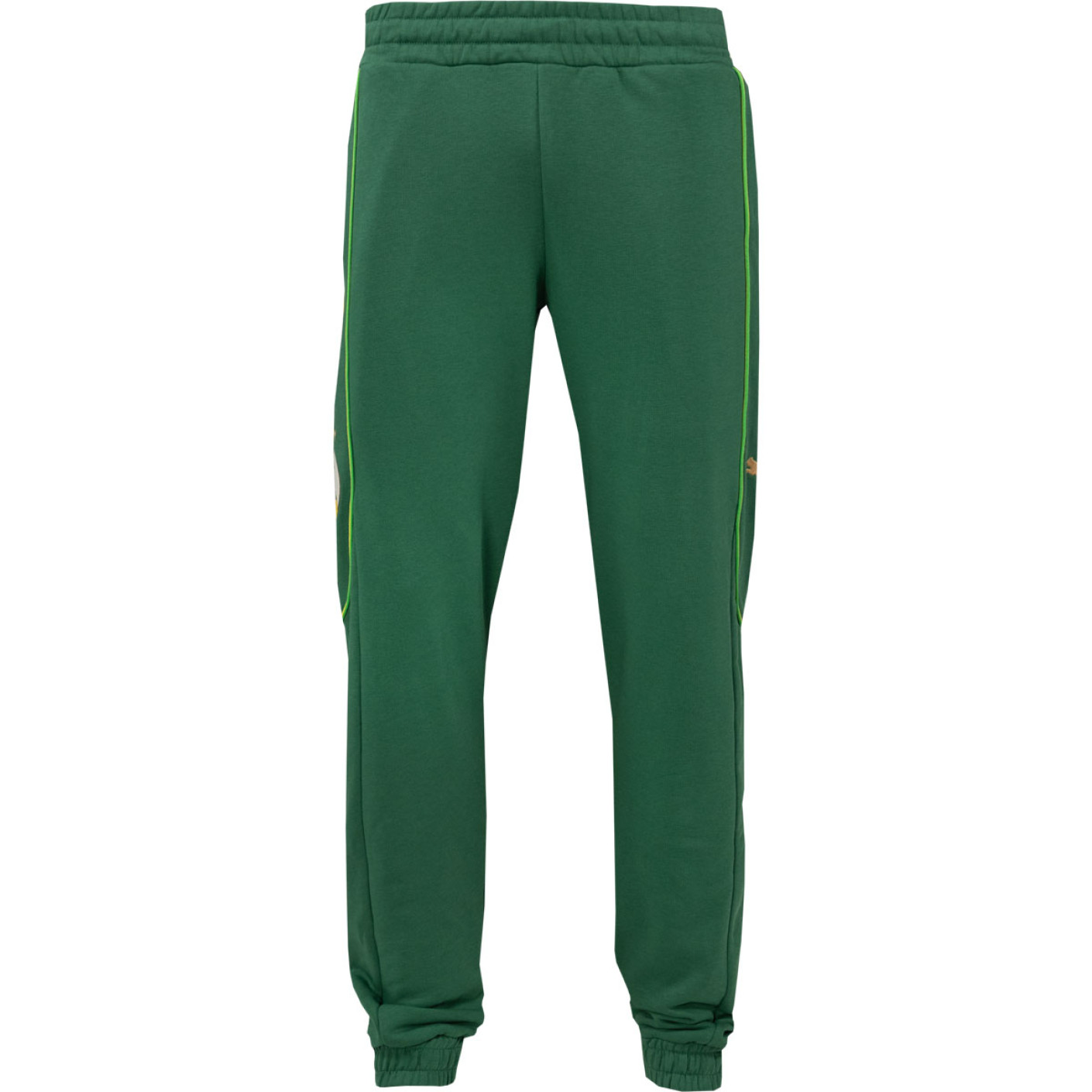 PUMA King Pelé Joggingbroek Donkergroen Geel