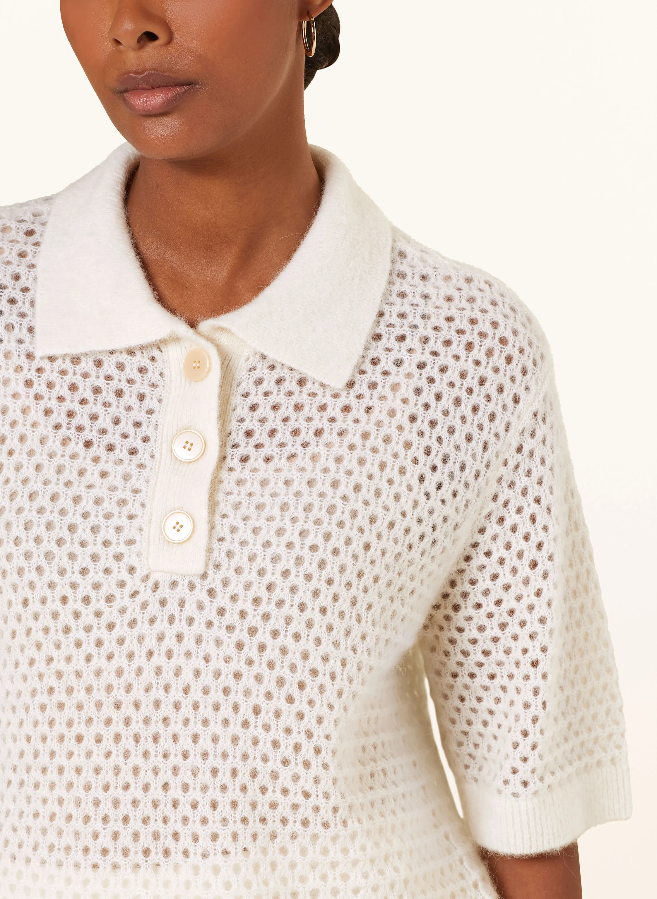 Part Two Strick-Poloshirt mit Alpaka
