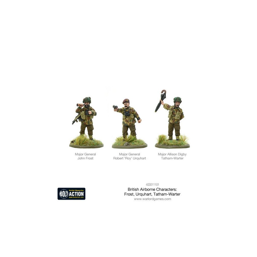 Bolt Action - British Aiborne Characters - Frost, Urquhart & Tatham-Warter