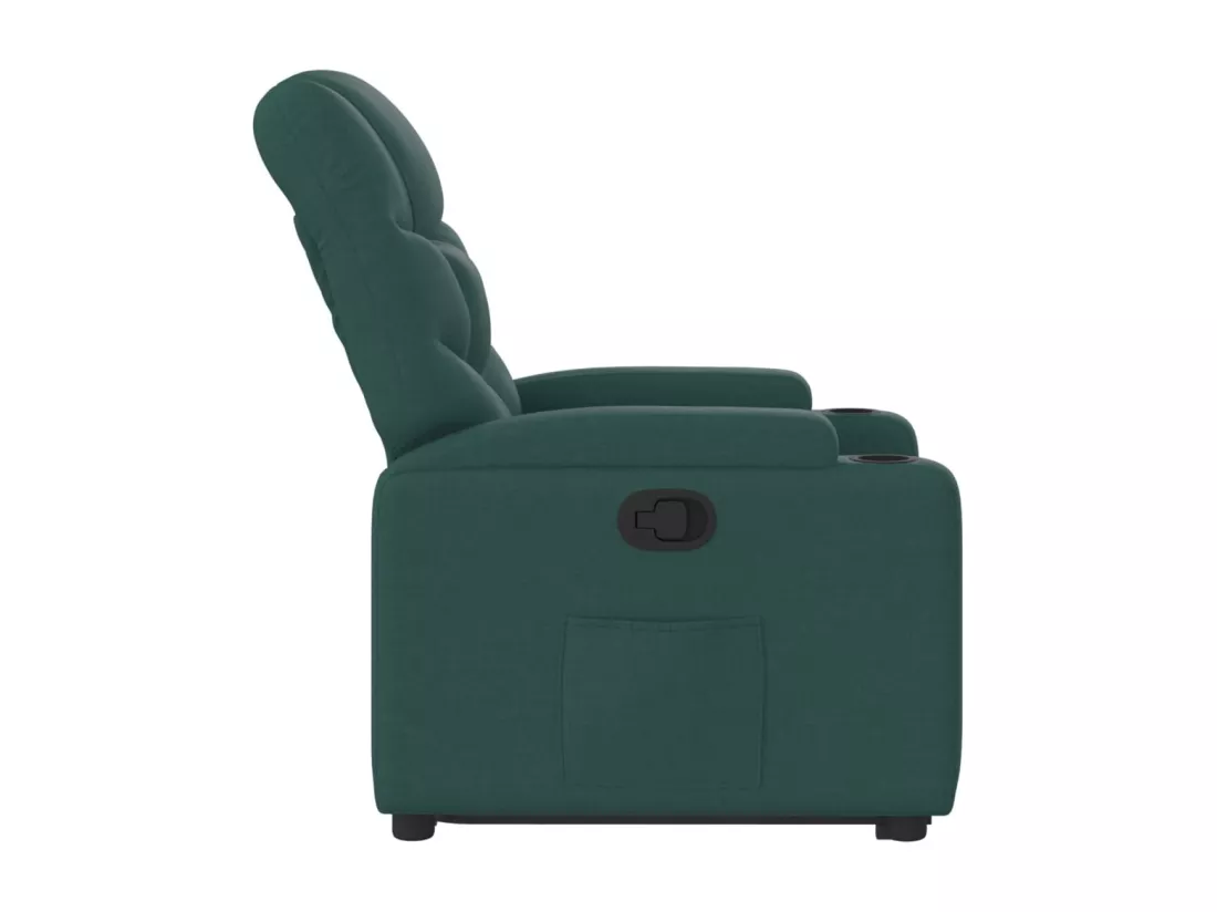 Fauteuil inclinable vert foncé tissu