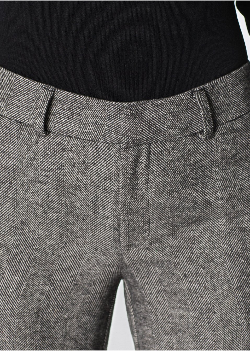 Pantalon à jambes larges, taille courte