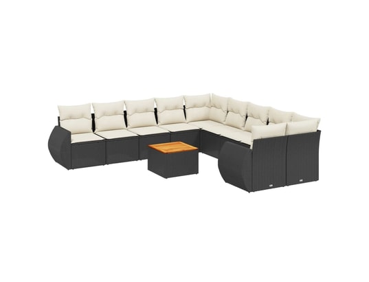 LES TENDANCES - Salon extérieur Salon de jardin-noir-10 places-62x62x69-438860
