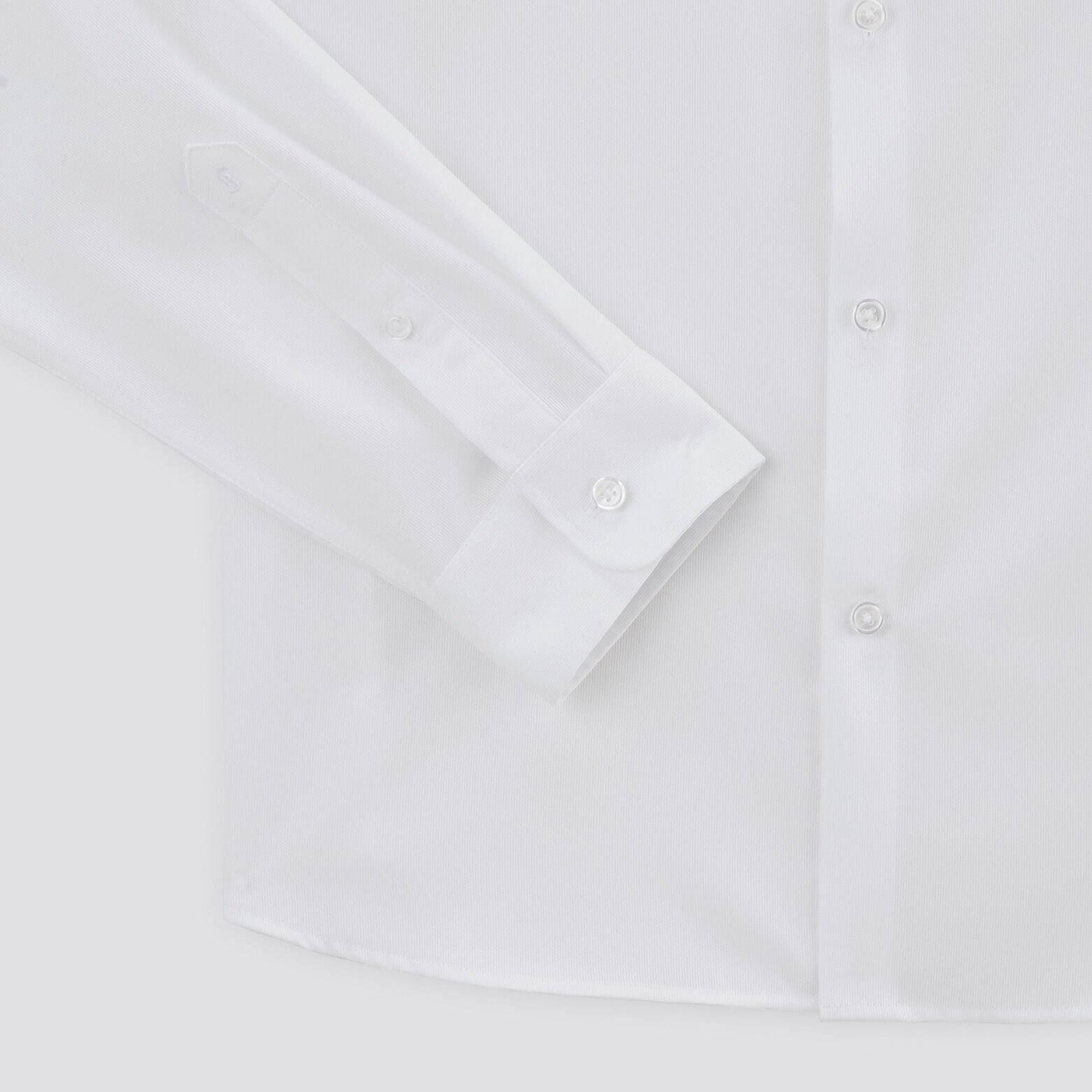 Chemise regular sans repassage unie coton Blanc