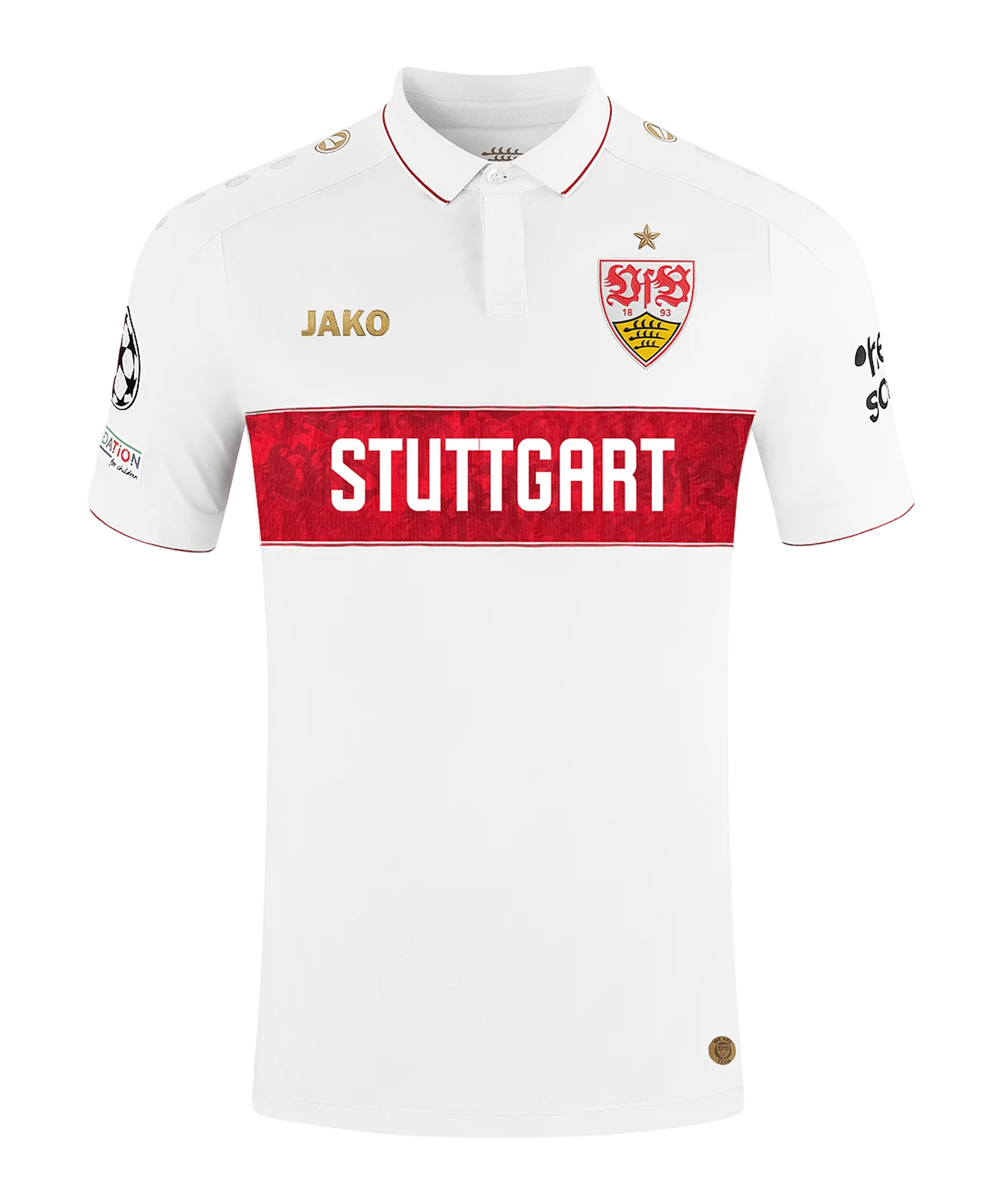 JAKO VfB Stuttgart Trikot UCL 2024/2025 Kids Weiss F000