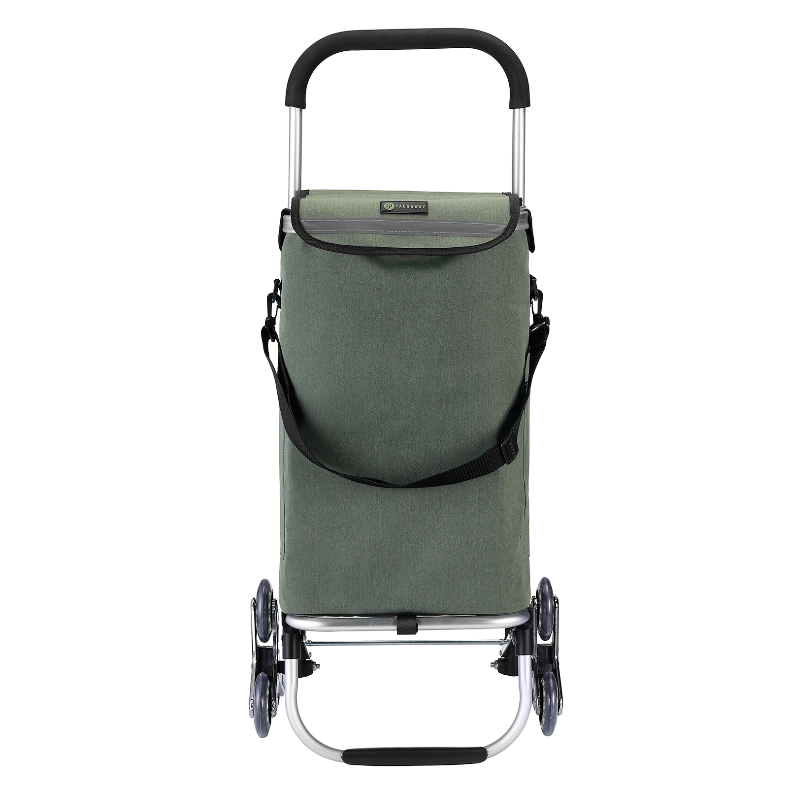 Packaway 40 liter boodschappentrolley met 6 wielen - Green