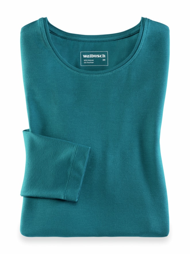 Viskose-Shirt Langarm