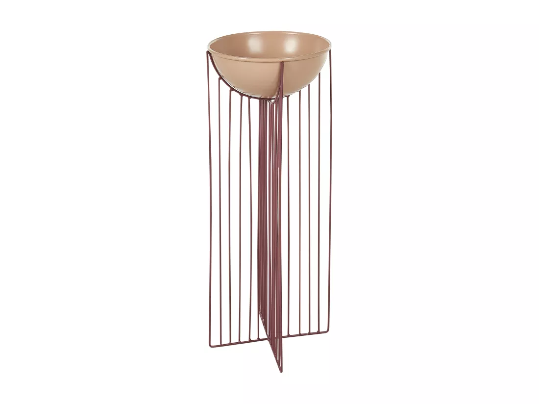 Lot de 2 pots à plantes surélevés FICARIA Métal 22 cm Rose