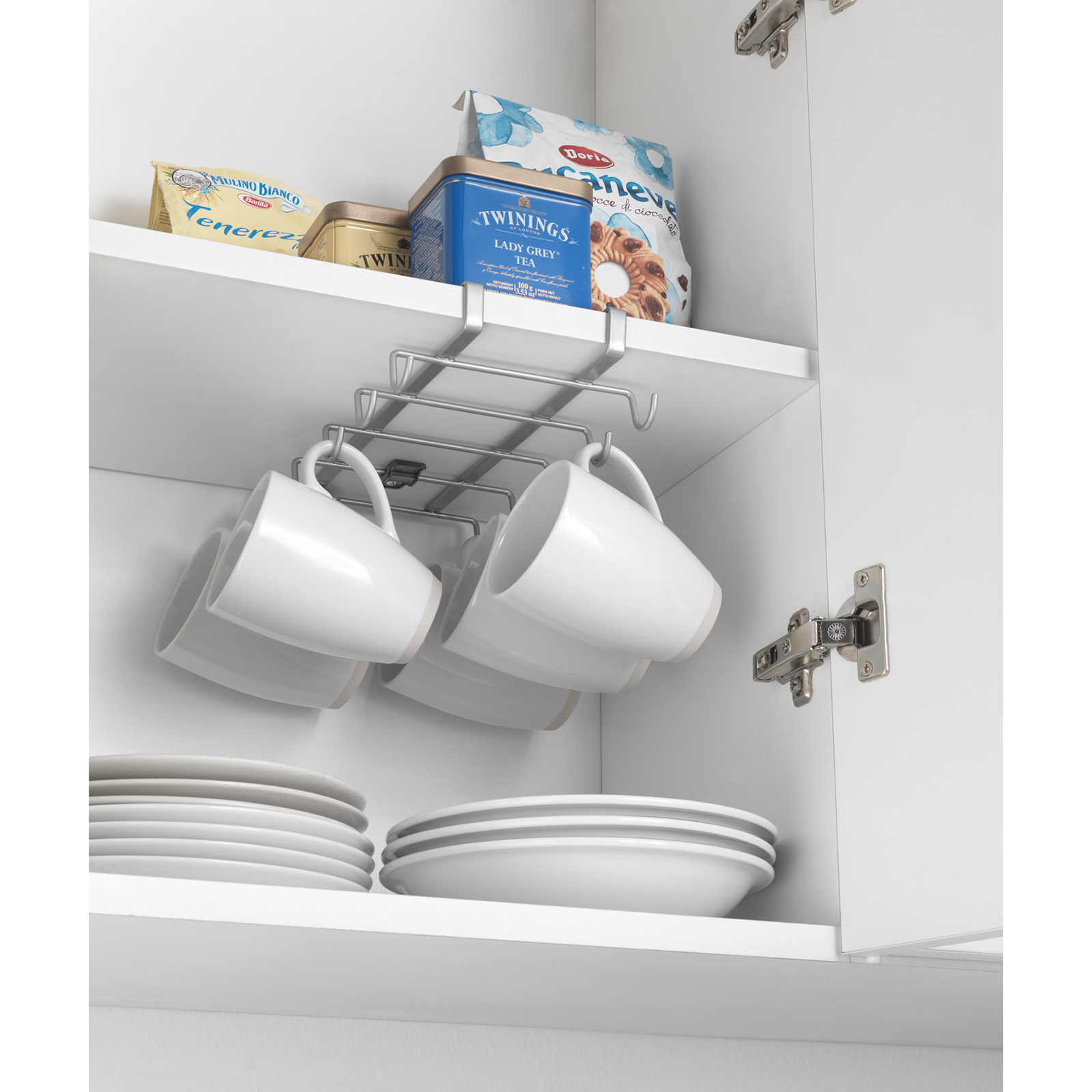 Tassen-/Becherhalter - silber - für 10 Tassen