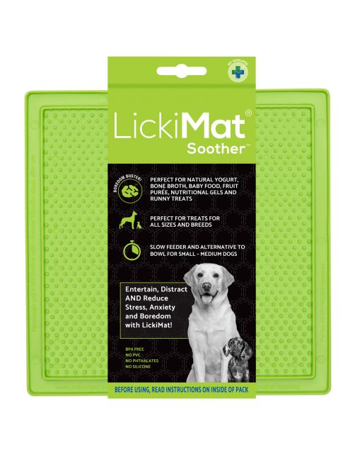Lickimat Soother Original - Slowfeeder Voermat Appelgroen - Hondenvoerbak