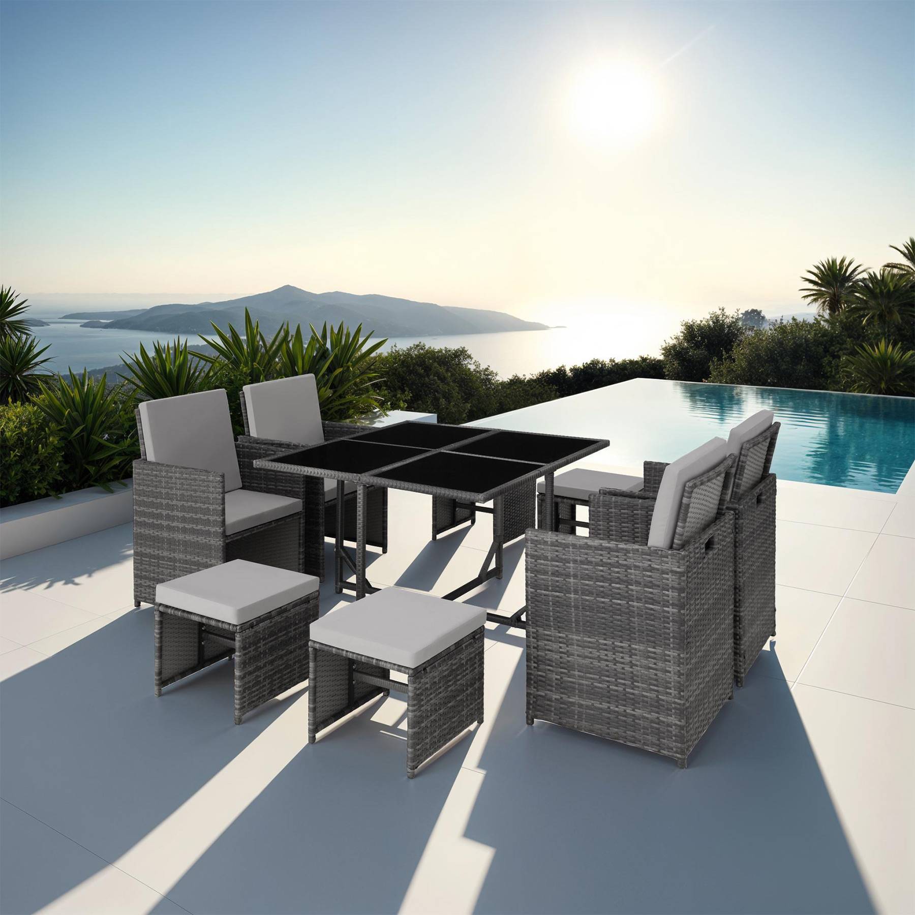 Rattan Sitzgruppe Bilbao