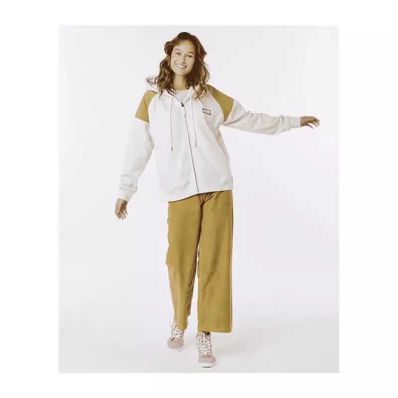 Sweat femme RIPCURL Galicia Full Zip Fleece Off White