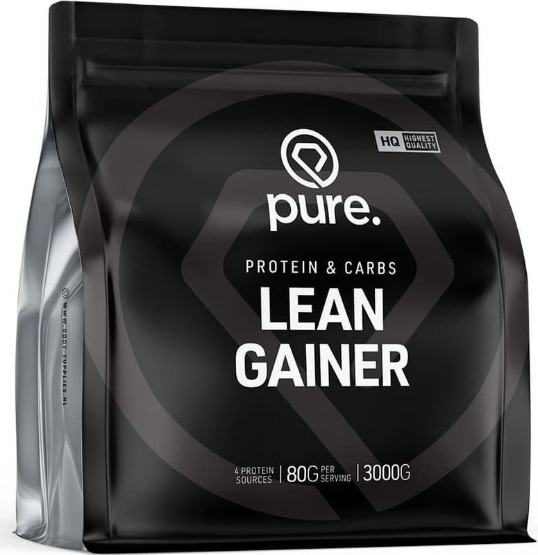 Pure. Lean Gainer - Banaan - 1500gr - mass gainer - eiwitten en koolhydraten - BCAA & protein