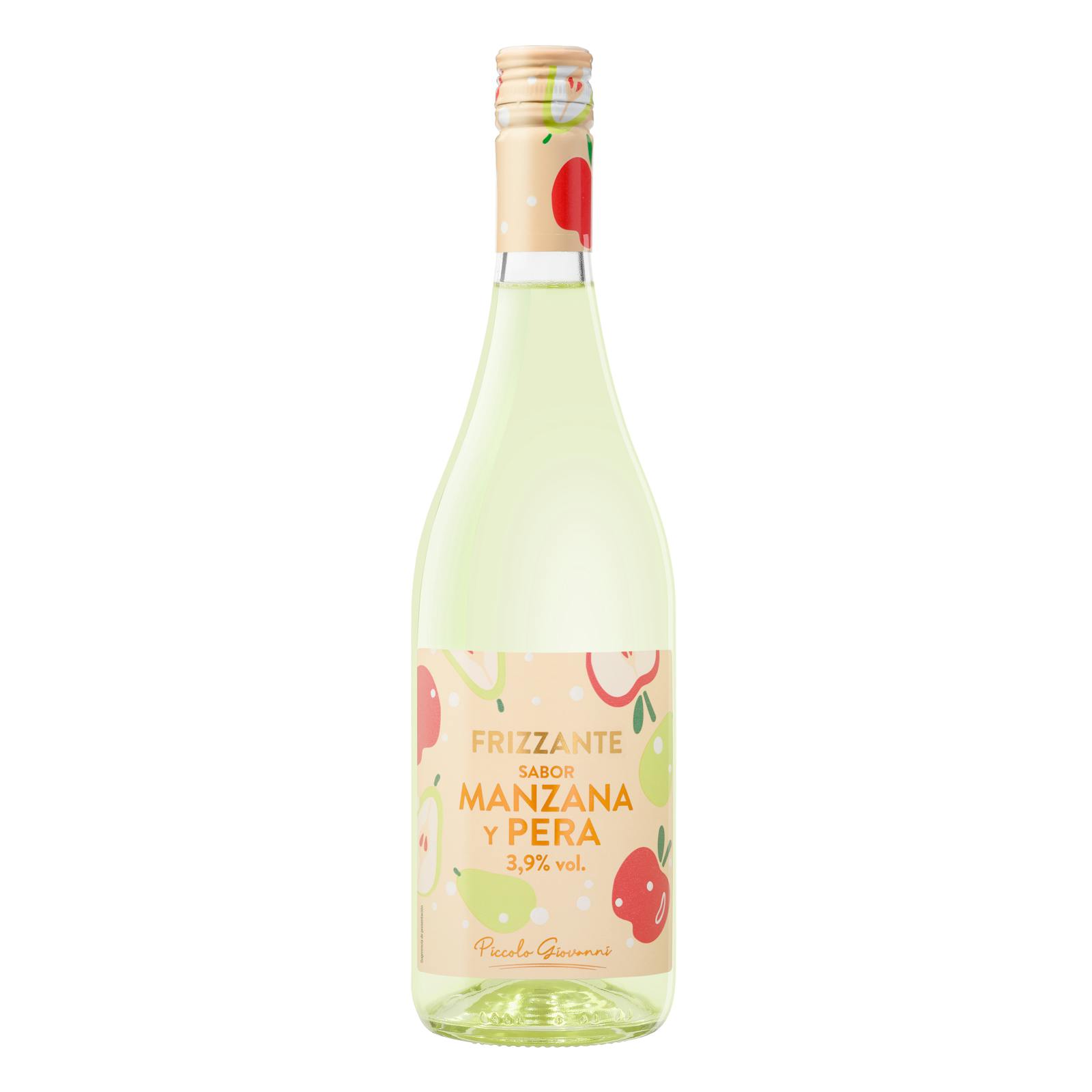Vin blanc mousseux aromatisé aux pommes et poires Piccolo Giovanni frizzante